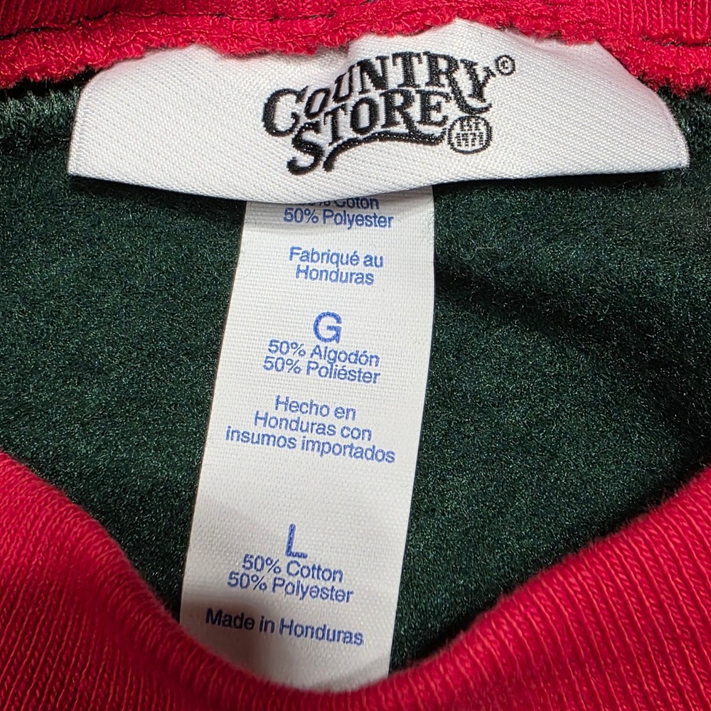 Country Store Green Snowman Christmas Sweatshirt Women's‎ Size L Long Sleeve - Picture 5 of 8